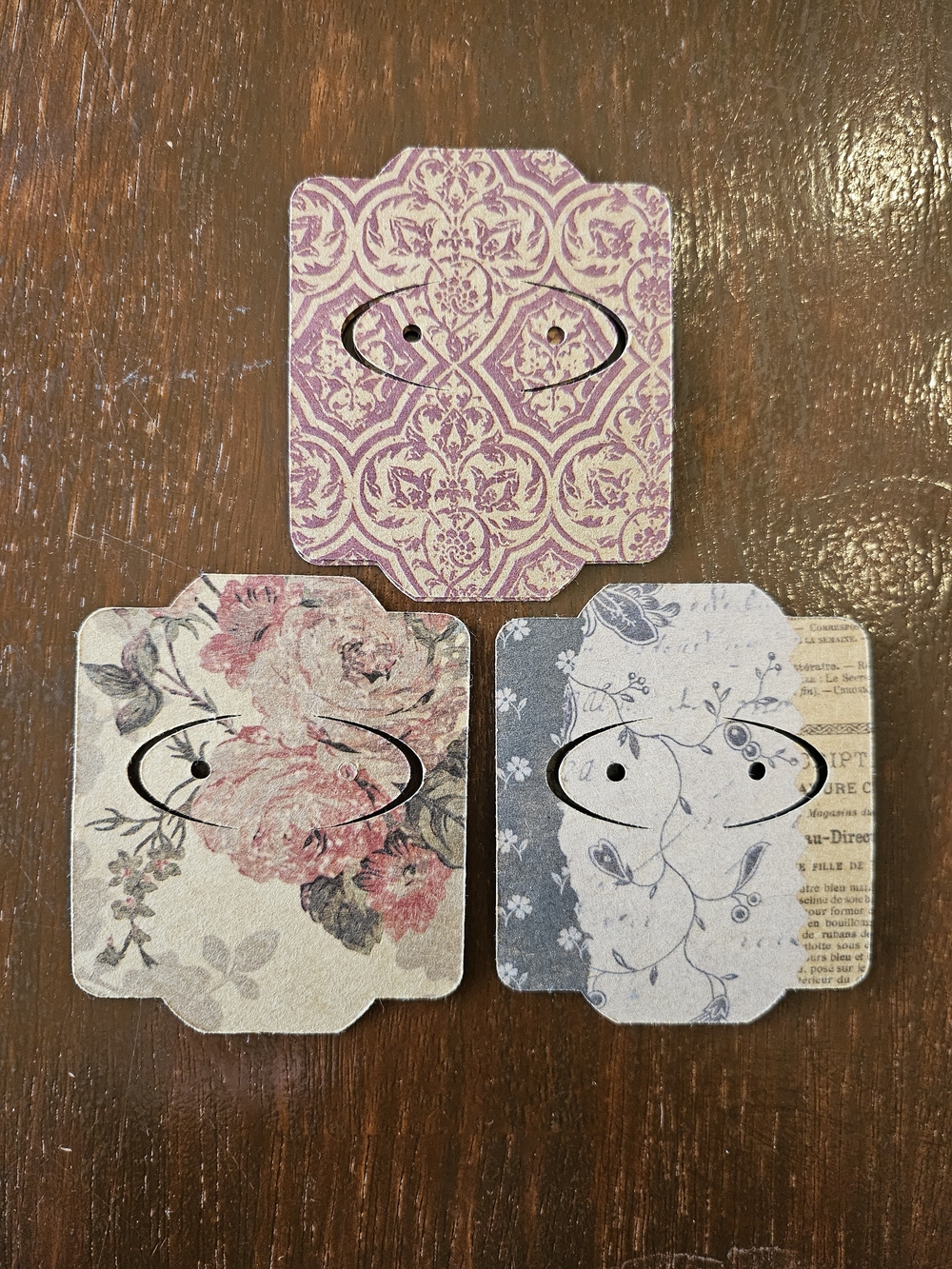 Floral Earring Display Cards - 60 Total Bulk Pack